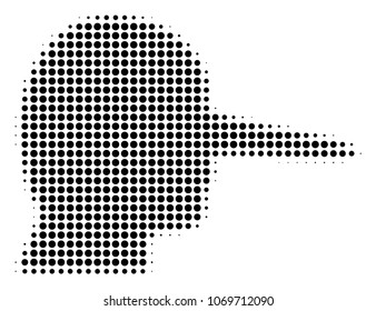 Lier halftone vector pictogram. Illustration style is dotted iconic Lier icon symbol on a white background. Halftone pattern is round points.