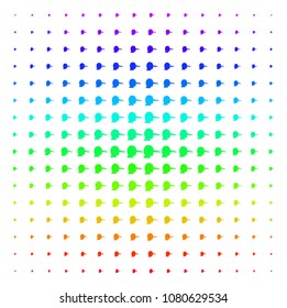 Lier icon spectrum halftone pattern. Vector lier pictograms organized into halftone grid with vertical spectrum gradient. Designed for backgrounds, covers and abstract concepts.