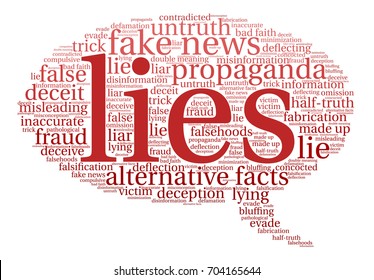 Lies Word Cloud On White Background Stock Vector (Royalty Free ...