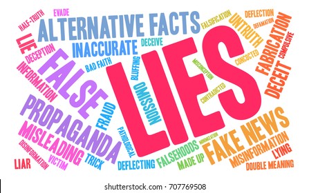 Lies Word Cloud On White Background Stock Vector (Royalty Free ...