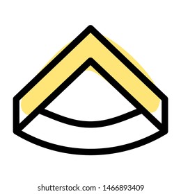 Lieutenant badge single stripe of uniform representation