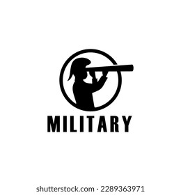 Lieutenant military captain vector logo design