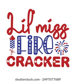 Lif miss fire cracker vector design