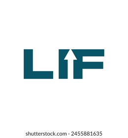 LIF triangle letter logo design with triangle shape. LIF triangle logo design monogram. LIF triangle vector logo template with red color. LIF triangular logo Simple, Elegant, and Luxurious design.