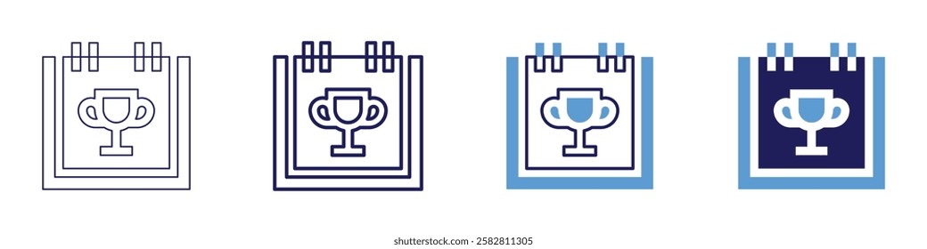 Life achievement icon in 4 different styles. Thin Line, Line, Bold Line, Duotone. Duotone style. Editable stroke.