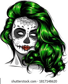 Life after death The skull of a long-haired woman