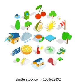 Life asserting icons set. Isometric set of 25 life asserting vector icons for web isolated on white background