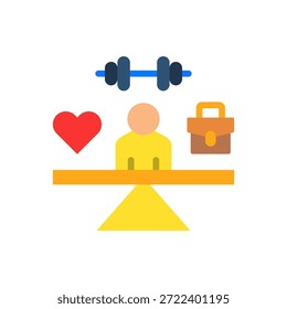 Ilustración vectorial plana Life Balance Icon