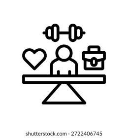 Ilustración vectorial de línea Life Balance Icon