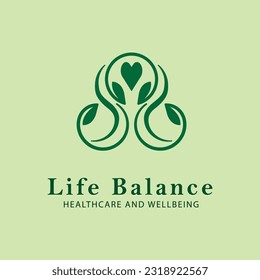 life balance logo line art design