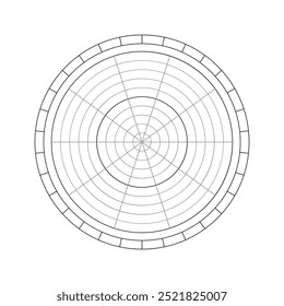 Volante de vida en diez partes. Plantilla imprimible del Vector para el planificador diario, diario, cuaderno