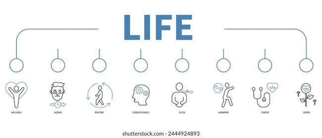 Life banner web icon vector illustration concept
