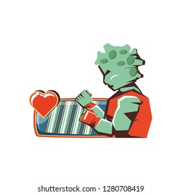 life bar with heart and alien