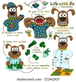 Life with Be. Series of illustration for children's dental clinics.