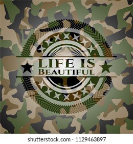 Life is Beautiful camo emblem