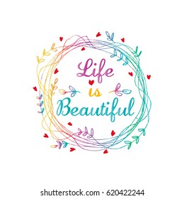 Life is beautiful card 