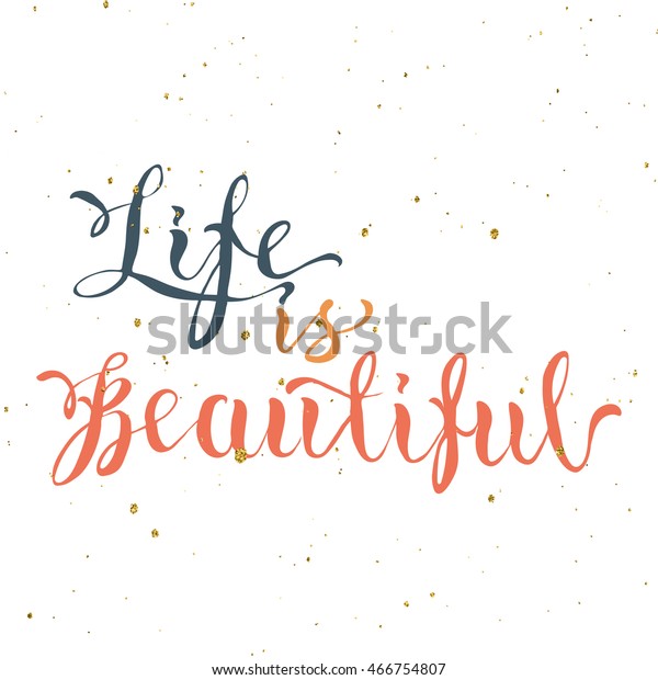 Life Beautiful Hand Drawn Printable Poster Stock Vector (Royalty Free ...