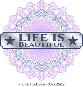 La vida es un rosette lineal hermoso