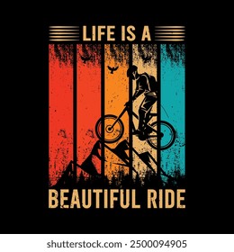 Life Is A Beautiful Ride with patches for t-shirts and other uses