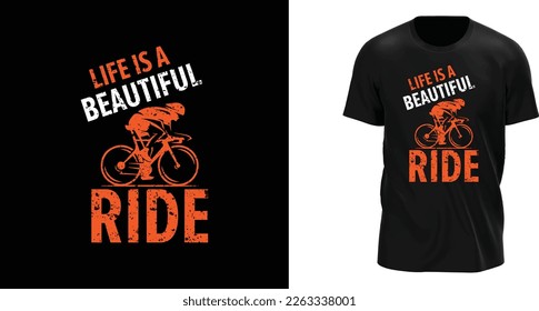 Life is a beautiful ride t shirt design, T-shirt vector