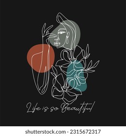 Life is so beautiful typographic slogan for t shirt printing, tee graphic design.