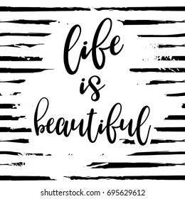 life is beautiful vector poster