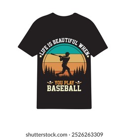 A vida é bela quando você joga beisebol.