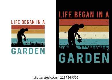 Life began in a garden Funny Farming saying | Farmer Humor