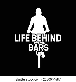 Life Behind Bars Vintage Bike Silhouette Design For Cyclists