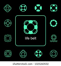 Life belt icon for marine safety, vector icon