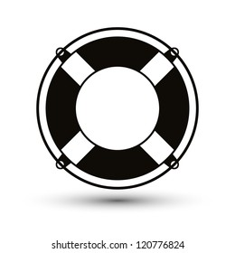 Life belt simplistic single color icon.