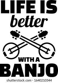 Life is better with a banjo icon