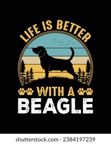 life is better with a BEAGLE pet t shirt