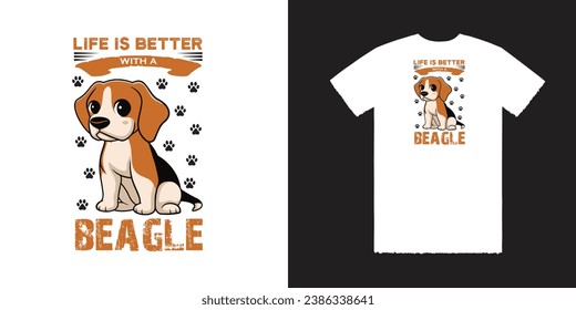 La Vida Es Mejor Con Beagle Vector T Shirt Diseño Perro T Shirt Diseño De Camisas Tee Beagle T Shirt Diseño Beagle Tee Typography T Shirt Diseño Typografía Tee