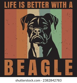 life is better with a beagle.with patches for t-shirts and other uses.