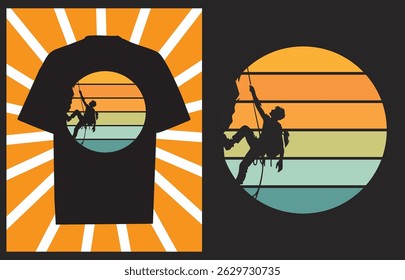 Life is Better in the Mountains – Hiker Graphic Tee Retro Mountain Adventure