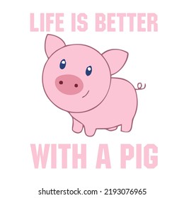 
Das Leben ist besser mit einem Schwein ist ein Vektordesign für den Druck auf verschiedenen Oberflächen wie z.B. T-Shirt, Mug etc.
