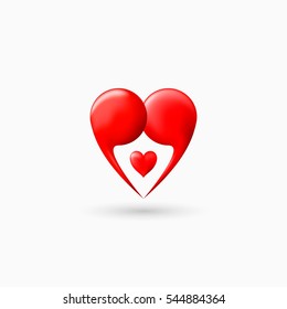 Life birth, family, love. volume vector illustration