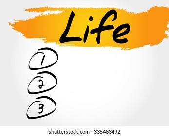 Life blank list concept
