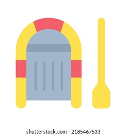 Imagen vectorial de icono de Life Boat. También se puede utilizar para vehículos. Adecuado para aplicaciones móviles, aplicaciones web y medios impresos.