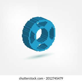 Life Bouy 3d Vector Pixel Logo