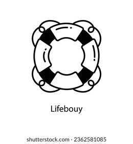 Illustration de la création d'Icône gribouillant de vie. Symbole de voyage sur fond Blanc, fichier EPS10