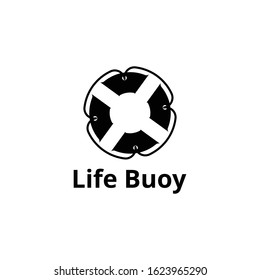 Life buoy flat logo design