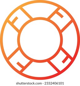 Icono de gradiente de la boya de vida - Icono único, vector