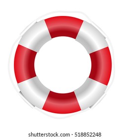 Life Buoy. Help SOS Concept. Vector Illustration.