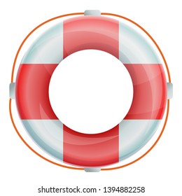 Life buoy icon. Cartoon of life buoy vector icon for web design isolated on white background