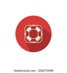 Life buoy Icon Design Colored and Shadowed