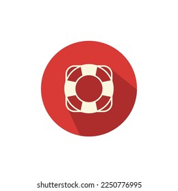 Life buoy Icon Design Colored and Shadowed