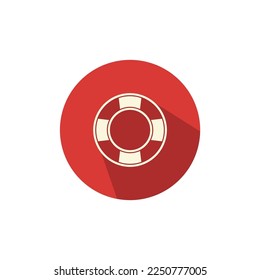 Life buoy Icon Design Colored and Shadowed