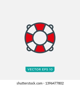 Life Buoy Icon Design, Vector EPS10